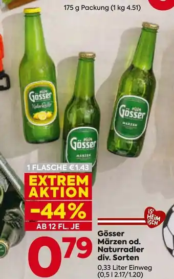Gösser märzen od. naturradler div. sorten