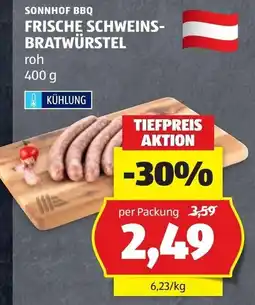 Hofer Frische schweins- bratwürstel Angebot