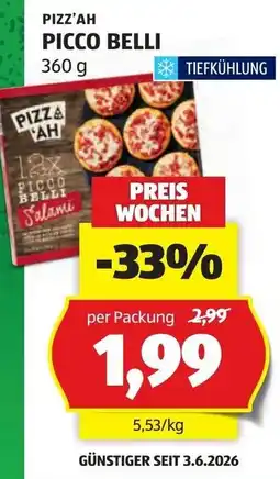 Hofer Pizz'ah picco belli Angebot