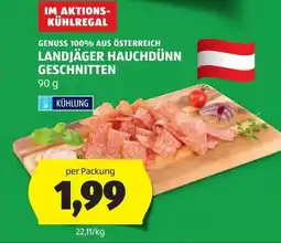 Hofer Landjäger hauchdünn geschnitten Angebot
