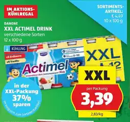 Hofer Danone xxl actimel drink Angebot