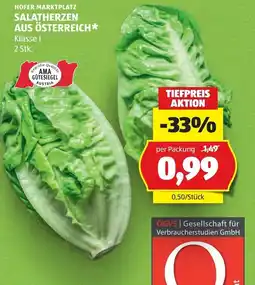 Hofer Hofer marktplatz salatherzen aus österreich Angebot