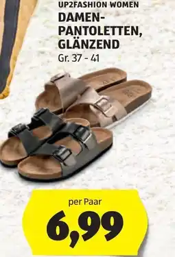 Hofer Up2fashion women damen- pantoletten, glänzend Angebot