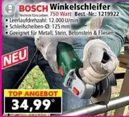 Norma BOSCH Winkelschleifer Angebot