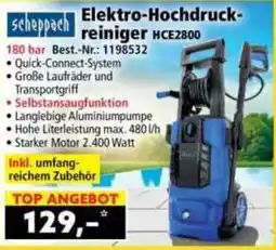 Norma Scheppach Elektro-Hochdruck- reiniger HCE2800 Angebot