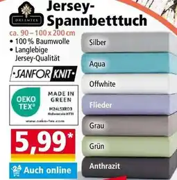 Norma Jersey- Spannbetttuch Angebot