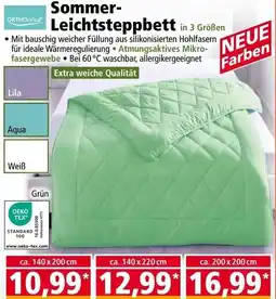 Norma Sommer- Leichtsteppbett in 3 Größen Angebot