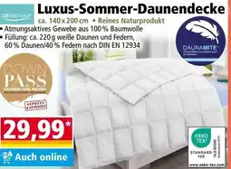 Norma Luxus-Sommer-Daunendecke Angebot