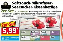 Norma Softtouch-Mikrofaser- Seersucker-Kissenbezüge Angebot