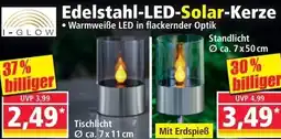 Norma Edelstahl-LED-Solar-Kerze Angebot