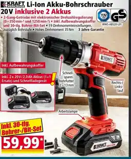 Norma KRAFT Li-Ion Akku-Bohrschrauber 20V Angebot