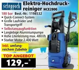 Norma scheppach Elektro-Hochdruck- reiniger HCE2800 Angebot