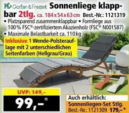 Norma Garten & Freizeit Sonnenliege klapp- bar Angebot