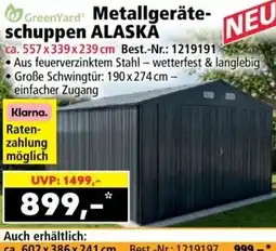 Norma GreenYard Metallgeräte- schuppen ALASKA Angebot