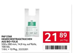Transgourmet Pap star hemdchentragetaschen aus bio-folie Angebot