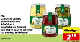 Nah&Frisch Efko delikatess gurken, kartoffelsalat mit schnittlauch, krautsalat mit kümmel, rote rüben salat in scheiben Angebot