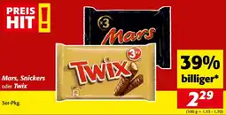 Nah&Frisch Mars, snickers oder twix Angebot