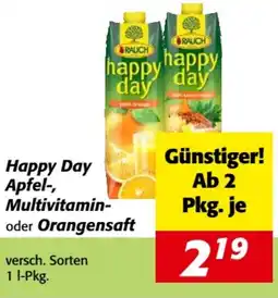 Nah&Frisch Happy Day Apfel-, Multivitamin- oder Orangensaft Angebot