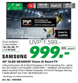 EP SAMSUNG 48" OLED QE48S93F Vision Al Smart-TV Angebot