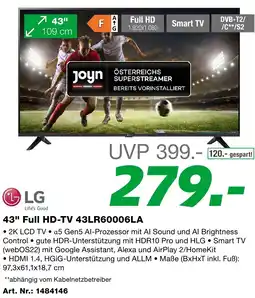 EP LG 43" Full HD-TV 43LR60006LA Angebot