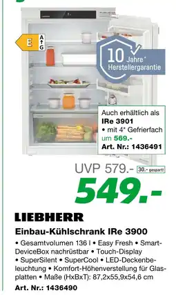 EP Liebherr Einbau-Kühlschrank IRe 3900 Angebot