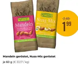 Martin Reformstark RAPUNZEL Mandeln geröstet, Nuss-Mix geröstet Angebot