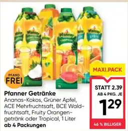 Maximarkt Pfanner Getränke Angebot