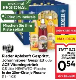 Maximarkt Rieder Apfelsaft Gespritzt Angebot