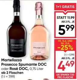 Maximarkt Martellozzo Prosecco Spumante Angebot