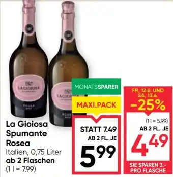Maximarkt La Gioiosa Rosea Spumante Brut Angebot