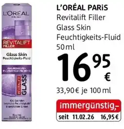 dm L'ORÉAL PARIS Revitalift Filler Glass Skin Feuchtigkeits-Fluid Angebot