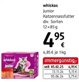 dm Whiskas junior katzennassfutter Angebot