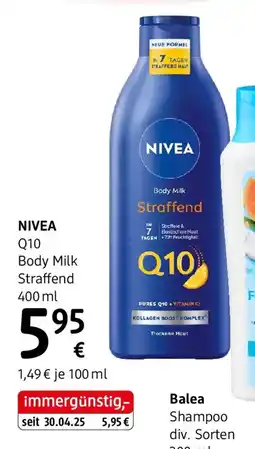 dm NIVEA Q10 Body Milk Straffend Angebot