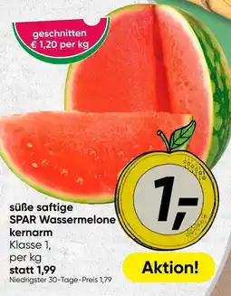 Spar süße saftige SPAR Wassermelone kernarm Angebot