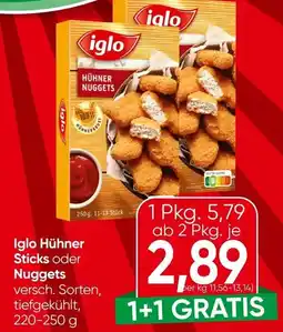 Spar Iglo Hühner Sticks oder Nuggets Angebot