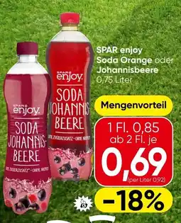Spar SPAR enjoy Soda Orange oder Johannisbeere Angebot