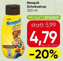 Spar Nesquik Schokosirup Angebot
