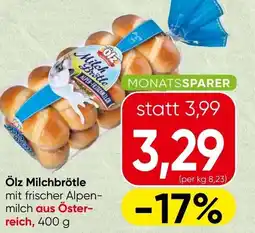 Spar Ölz Milchbrötle Angebot