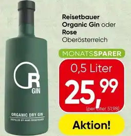 Spar Reisetbauer Organic Gin oder Rose Angebot