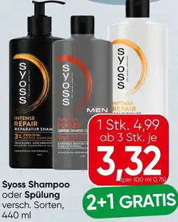 Spar Syoss Shampoo oder Spülung Angebot
