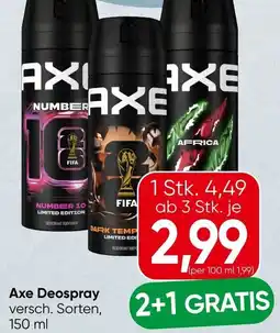 Spar Axe Deospray Angebot