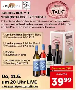 Interspar Tasting box mit verkostungs-livestream Angebot
