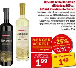 Interspar DESPAR Aceto Balsamico di Modena IGP oder DESPAR Condimento Bianco Angebot
