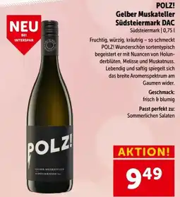 Interspar POLZ! Gelber Muskateller Südsteiermark DAC Angebot