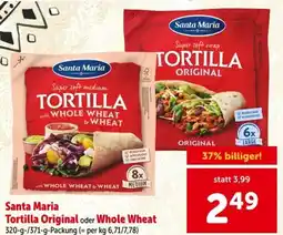 Interspar Santa Maria Tortilla Original oder Whole Wheat Angebot