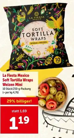Interspar La Fiesta Mexico Soft Tortilla Wraps Weizen Mini Angebot