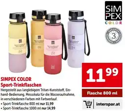 Interspar SIMPEX COLOR Sport-Trinkflaschen Angebot