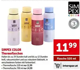Interspar SIMPEX COLOR Thermoflaschen Angebot