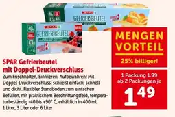 Interspar SPAR Gefrierbeutel mit Doppel-Druckverschluss Angebot
