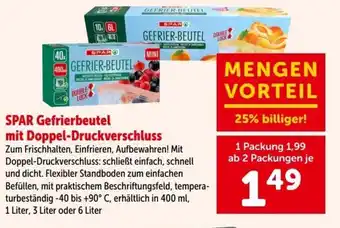 Interspar SPAR Gefrierbeutel mit Doppel-Druckverschluss Angebot